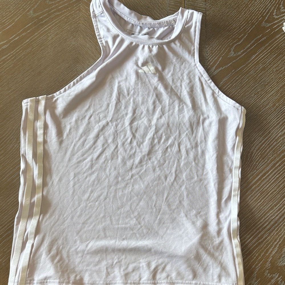Adidas Lavender Sleeveless Top with Stripes